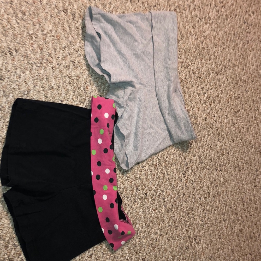 2 pairs of yoga shorts